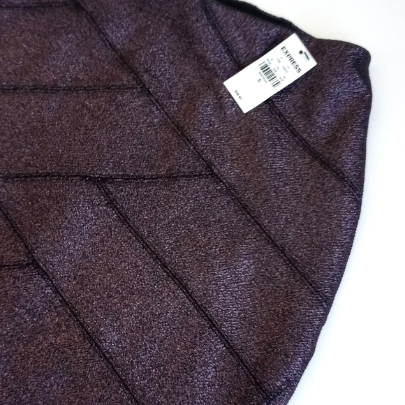 Express Purple Iridescent Shimmery Metallic Wiggle Straight Pencil Skirt 0 - Picture 11 of 16